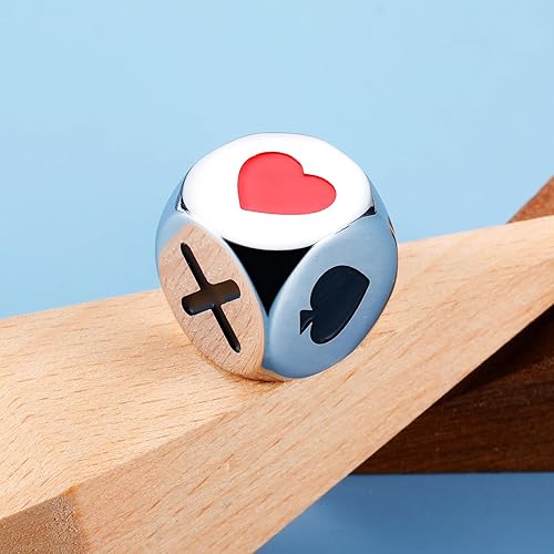 Miniatura 2 de Trump Dice Trump Dados marcadores, indicador Trump Cube Euchre Pinochle Juego de cartas Trump dados para usar con Euchre Pinochle, rellenos de