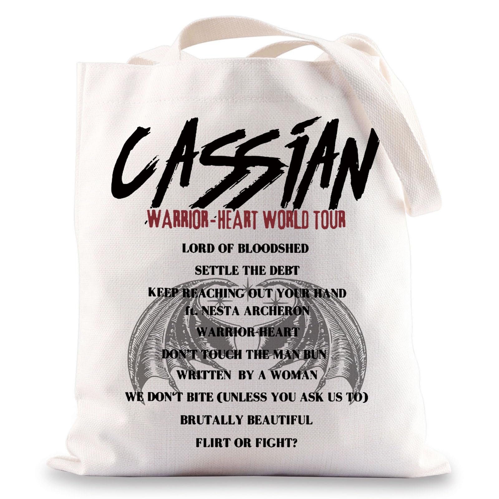 JNIAP Cassian Album Tote Bag Warrior Heart World Tour Gifts Fantasy Book Tote Bag Cassian Gifts Cassian Shoulder Bag