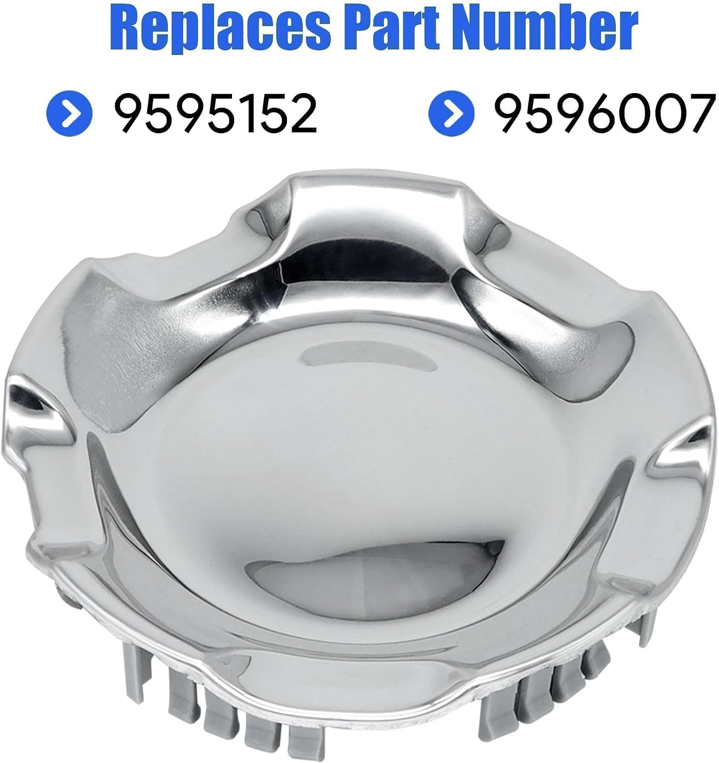 9595152 Polished Aluminum Cover Wheel Hub Center Cap Hubcap Cover Hub Cap Compatible with Chevrolet Silverado Avalanche Suburban Tahoe 2007-2014 Replace # 9595152 (20" 5-Spoke Wheels Only)