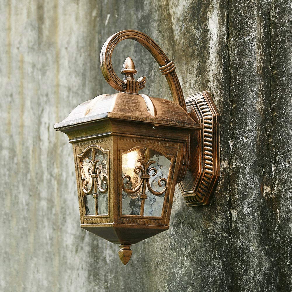 Lampe murale extérieure LED rétro étanche et antirouille pour jardin