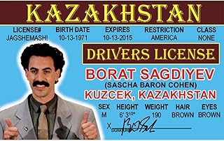 Signs 4 Fun Parody ID | Borat Driver’s License | Fake ID Novelty Card | Collectible Trading Card Driver’s License | Novelty Gift for Holidays | Made in the USA