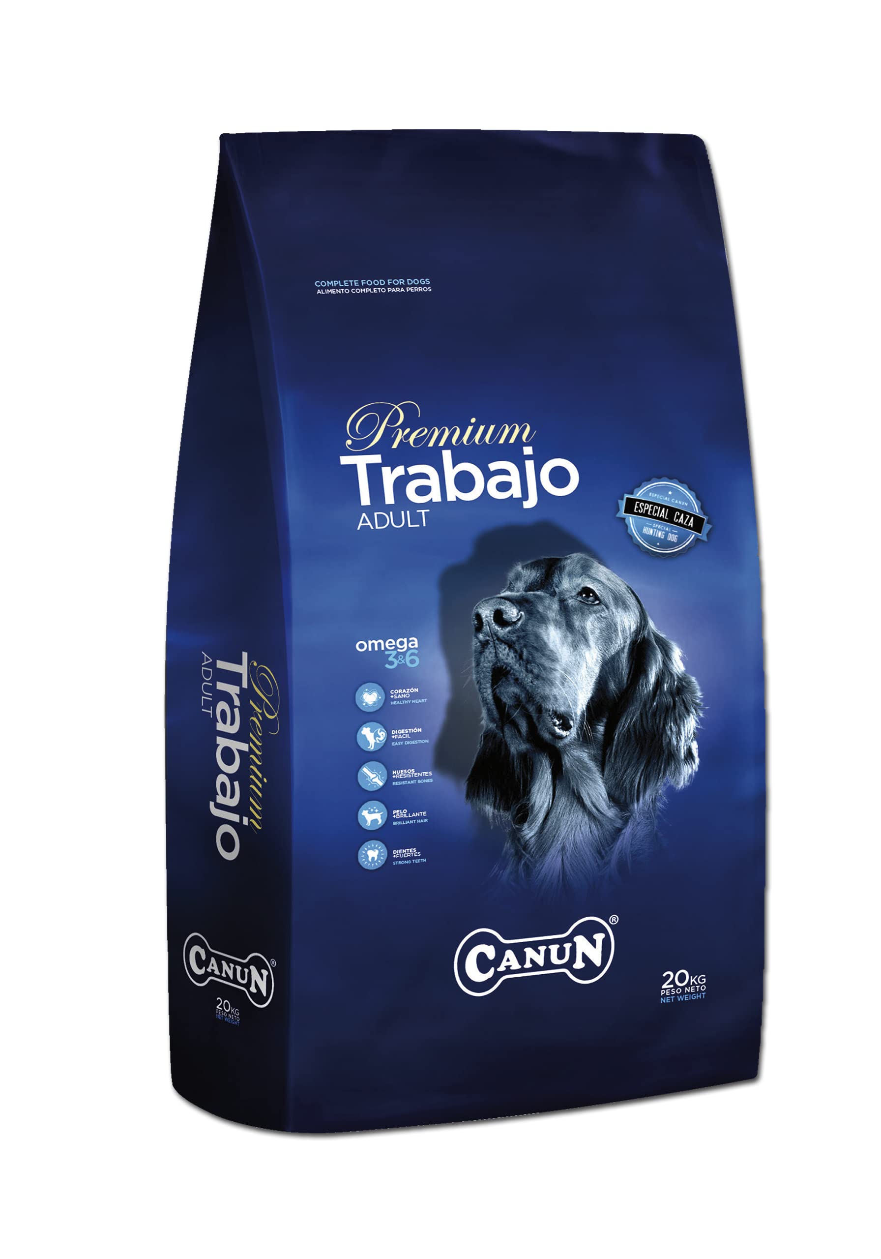 Pienso para Perros Adultos para Todas Las Razas y tamaños Rico en Pollo Alimento seco para Perros 20 kg Canun Trabajo