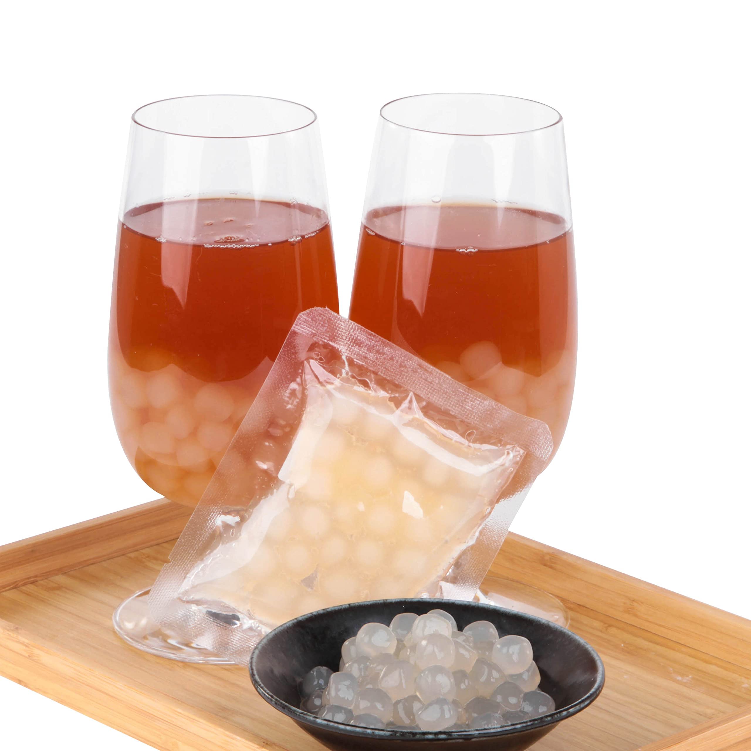 Buy JIFFY BOBA Instant Chewy White Collagen Tapioca Boba Pearls for