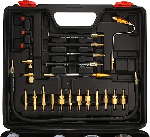 Miniatura 8 de X AUTOHAUX Kit de herramientas de limpieza de limpiador de inyector de combustible y probador Sistema de combustible Sistema de admisión de aire con