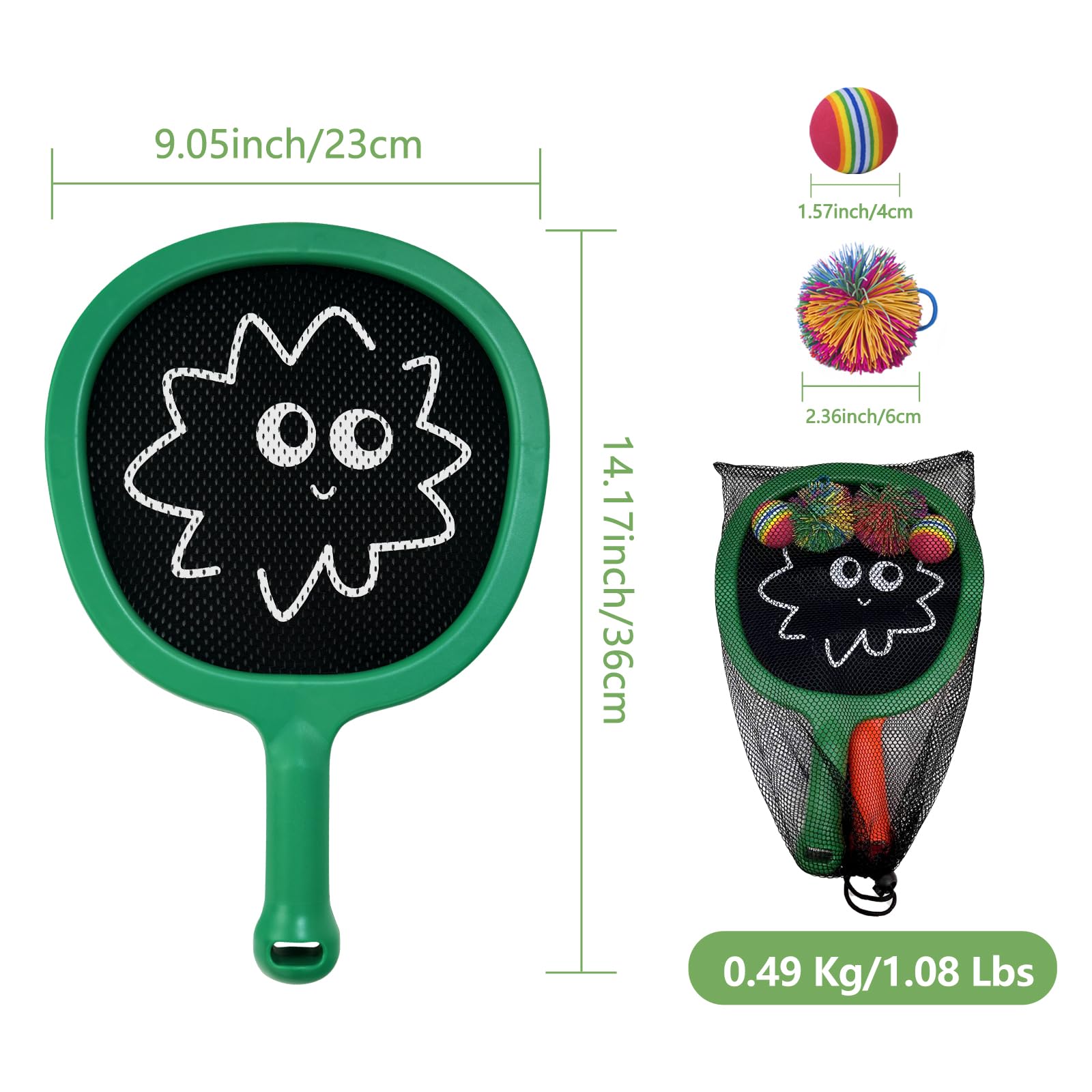 Raquetas Tenis Niños, Raquetas Badminton Niños, Raqueta Ligera 130 g 14 Pulgadas Infantiles Principiantes, Pala Padel Niño, Raquetas Playa