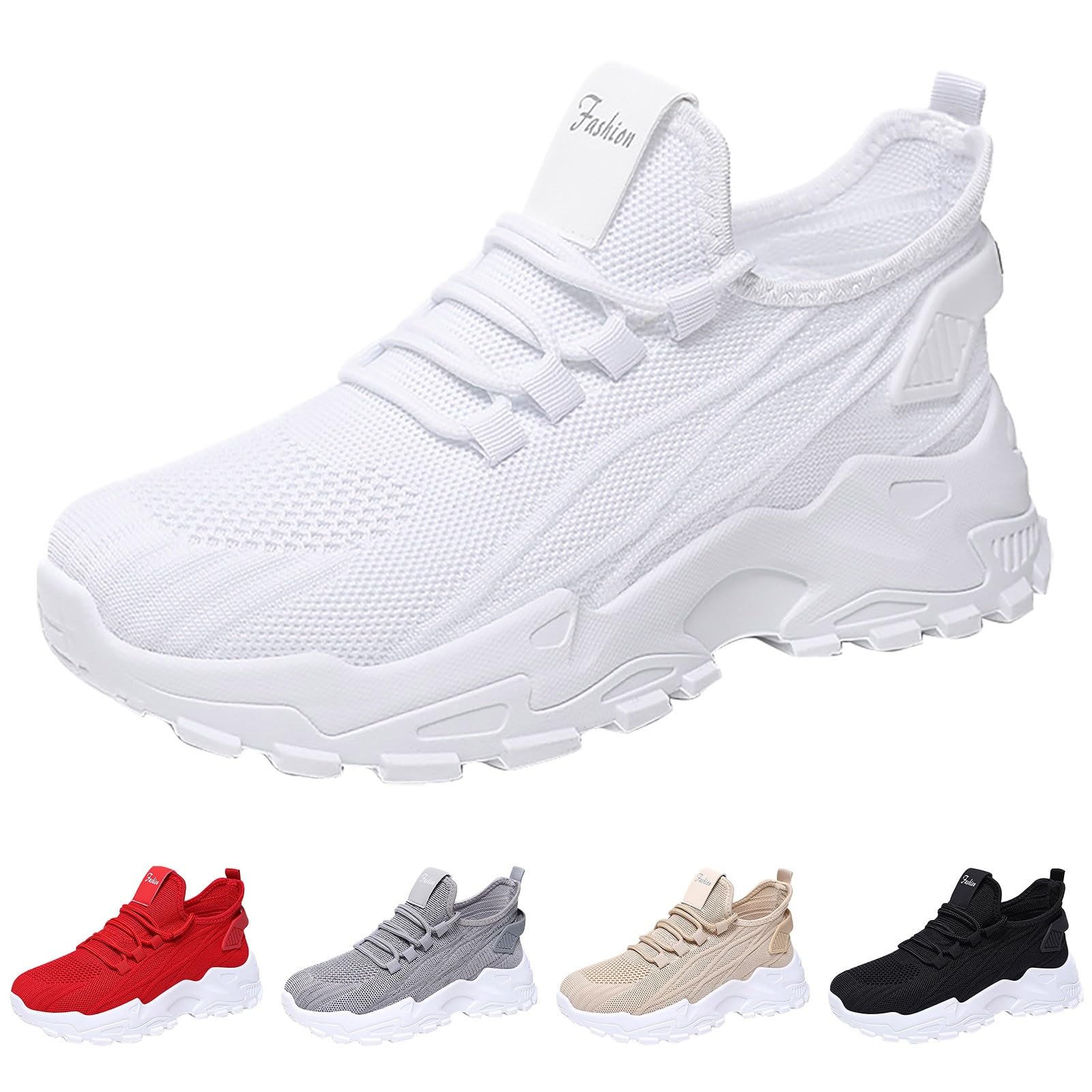 Scarpe per Camminare Donna Eleganti Traspiranti Sneakers Platform Donna | Scarpe Ginnastica in Pelle Sintetica per Passeggiata Invernale Calzature Fitness Concezione Ergonomica Suola Spessa