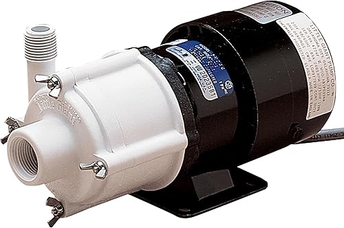 Little Giant Bomba magnética no sumergible de 115 voltios, 1/12 HP, 750 GPH 3-MD-SC para productos químicos semicorrosivos, cable de 6 pies con