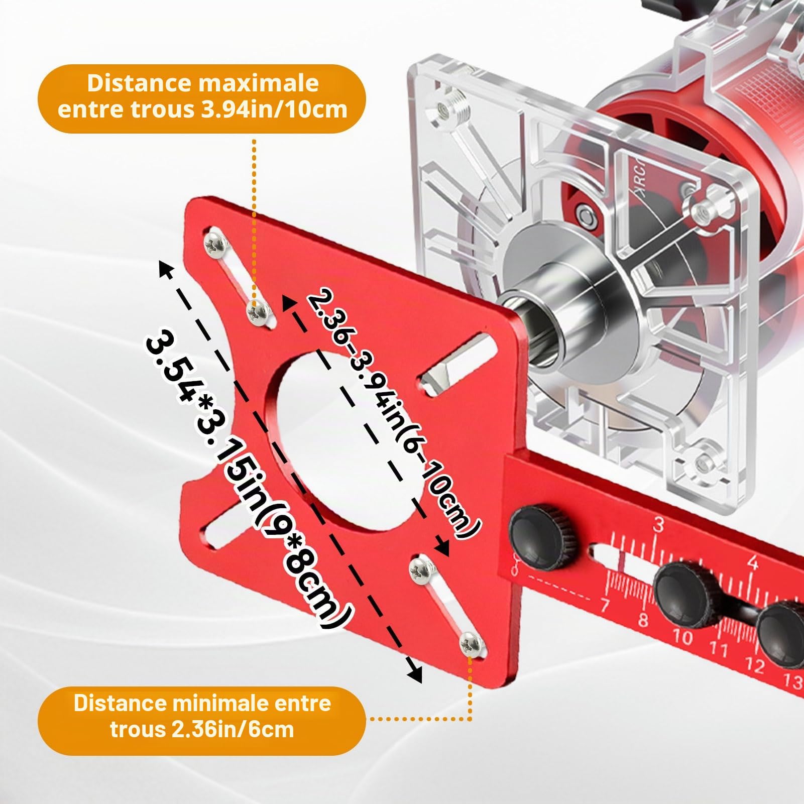 Support pour rainures de fraisage, 4 en 1 Support pour rainures de fraisage Métrique pour fraiseuse Kit de fraisage circulaire pour outil de fraisage (support pour rainures de fraisage