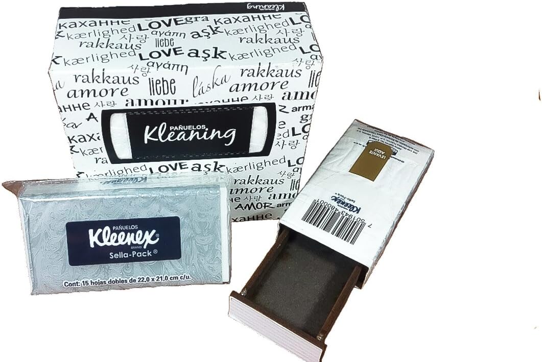 2パックKleenex SmallとポケットDiversionセーフボックスStash Hiddenストレージfor Cash 2パックバンドルSecretボックスDiscreet金庫旅行Money /銀行/キー