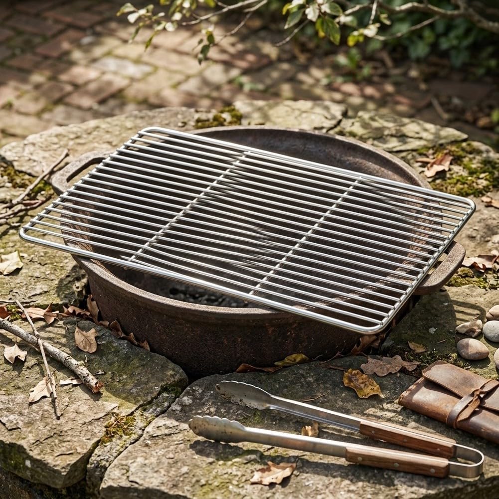 Juego Rejillas Barbacoa para acero 45x26cm Juego Rejillas Barbacoa