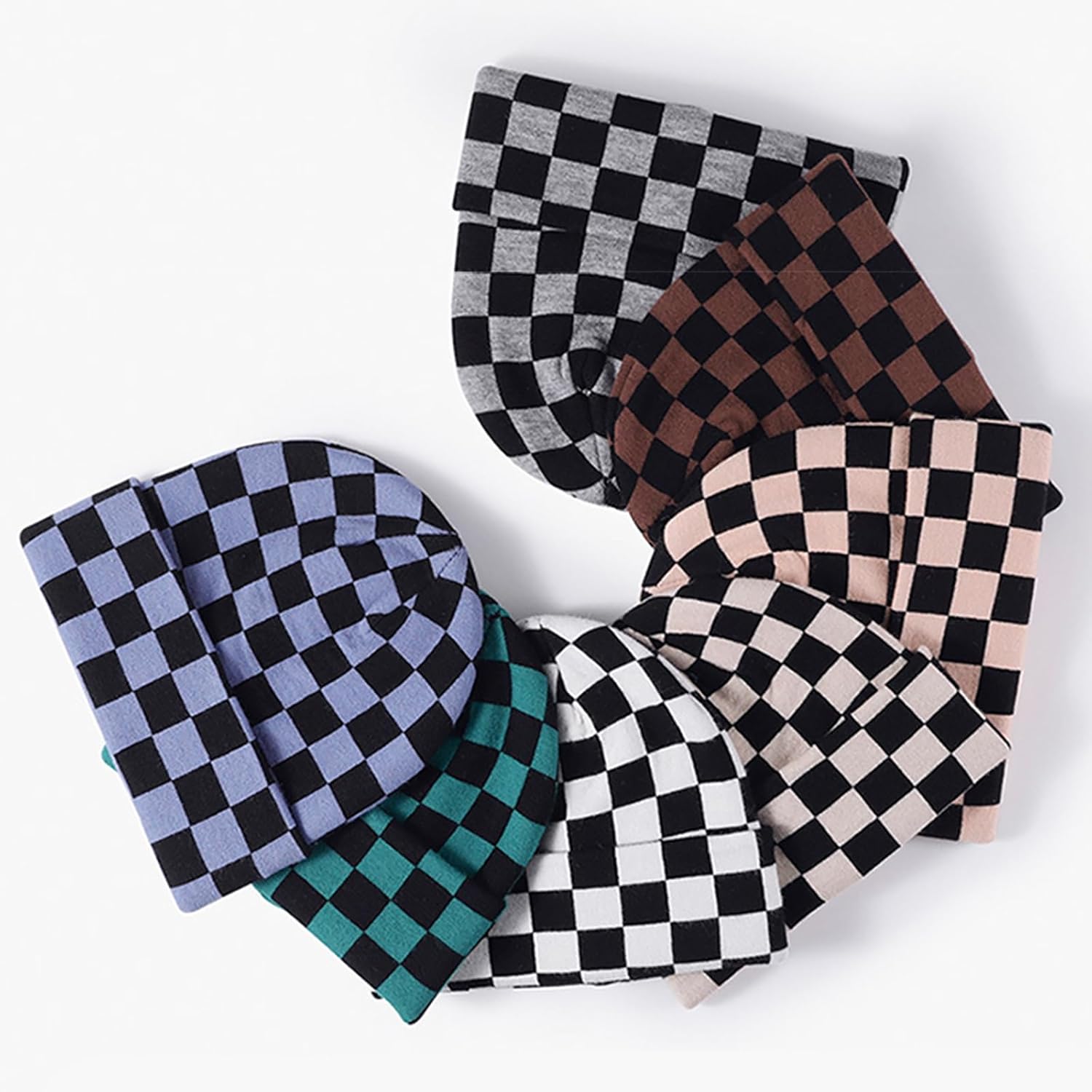 CORIRESHA Outdoor Plaid Beanie Cuff Unisex Winer Warm Soft Knit Hat - Image 5