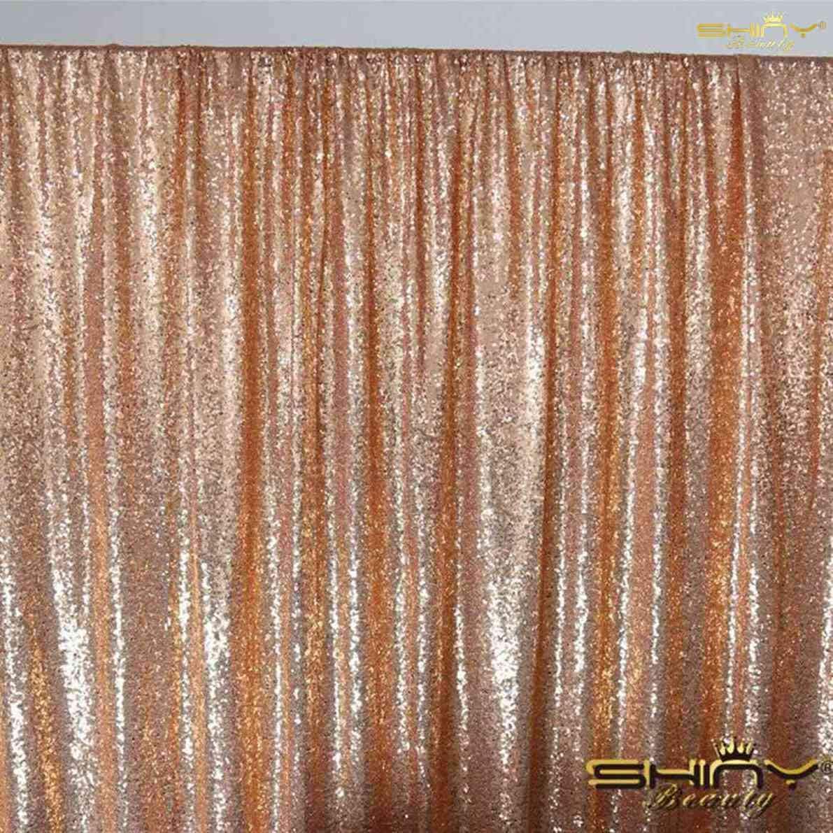 ShinyBeauty 5FTx9FT Rose Gold Sequin Backdrop