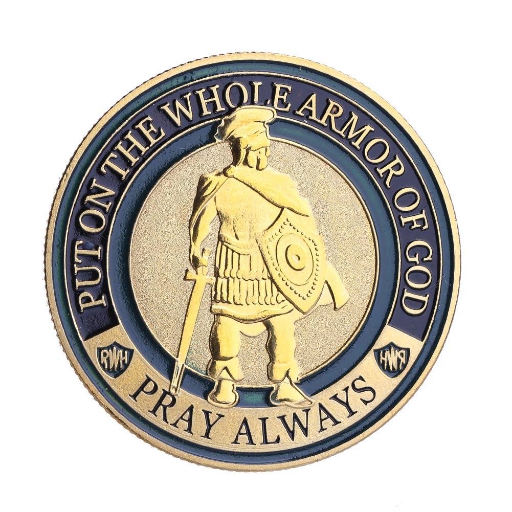 God Guard Soldier Armour Commemorative Coin Non-Currency Bitcoin Collection