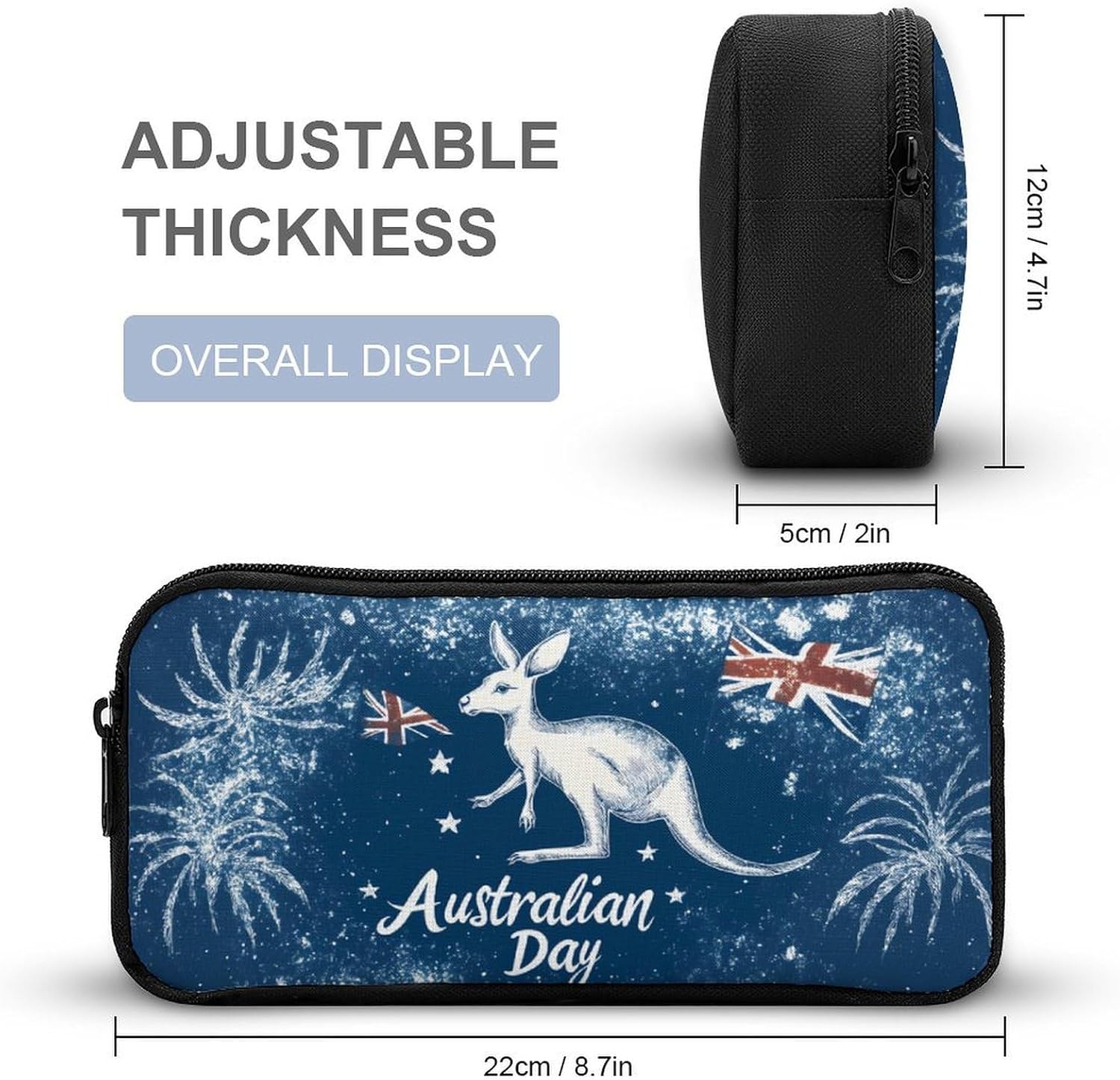 Happy Australian Day Travel Cosmetic Bag Makeup Bag image 2