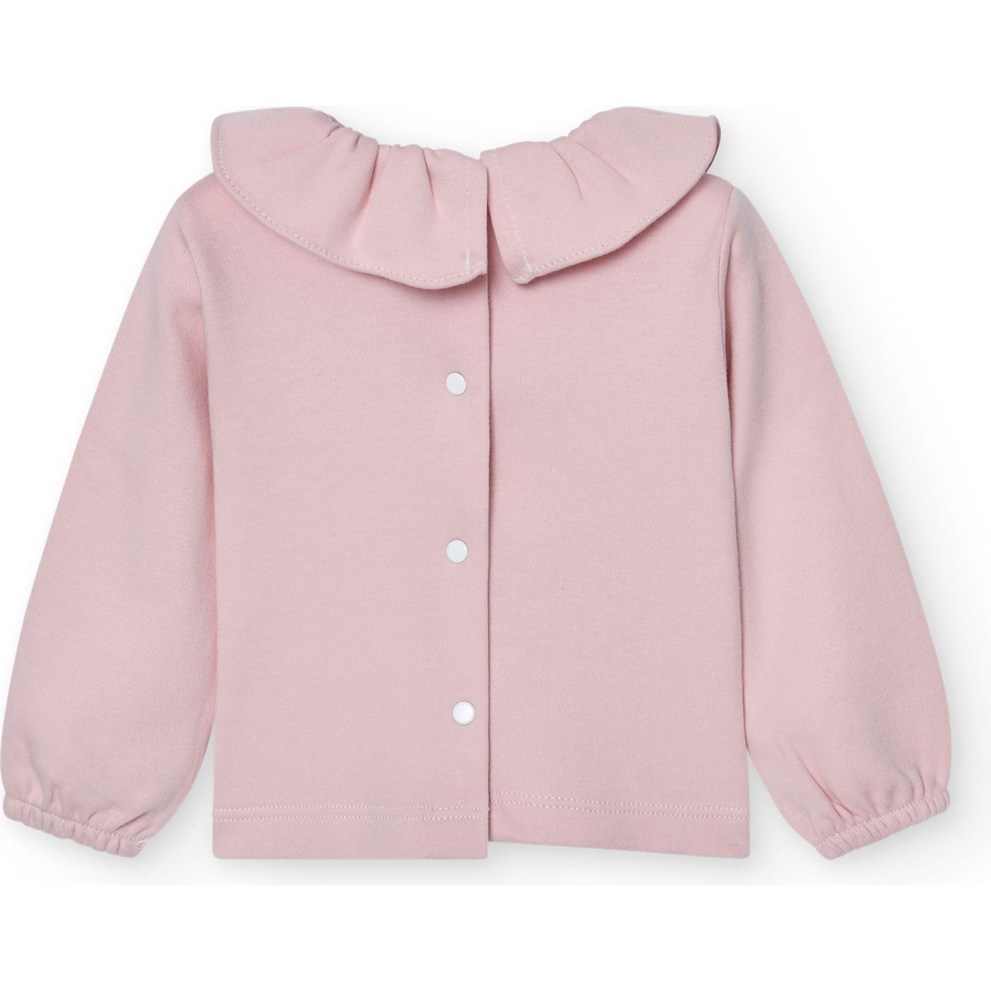 BABIDU Maglietta per Neonati e Bambini Piccoli, 100% Cotone, Manica Lunga con Colletto a Balze, Tessuto Morbido e Traspirante, Maglietta Invernale Basica, Abbigliamento Comodo per Neonati