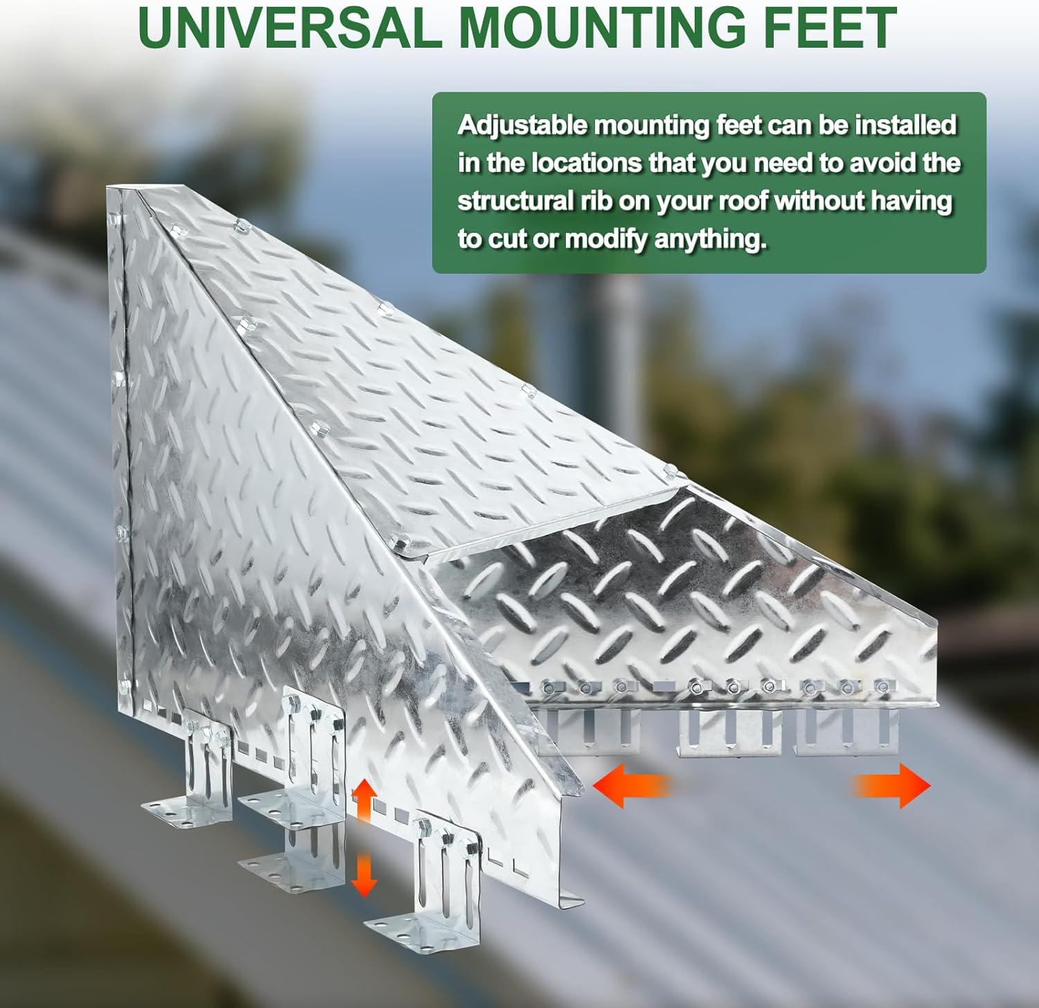 Snow Splitter for Chimneys, Roof Snow Diverter Roof Vent Snow Guard for Chimneys,Snow Splitter for 6" 8" 10" Wood/Metal Stove Pipes