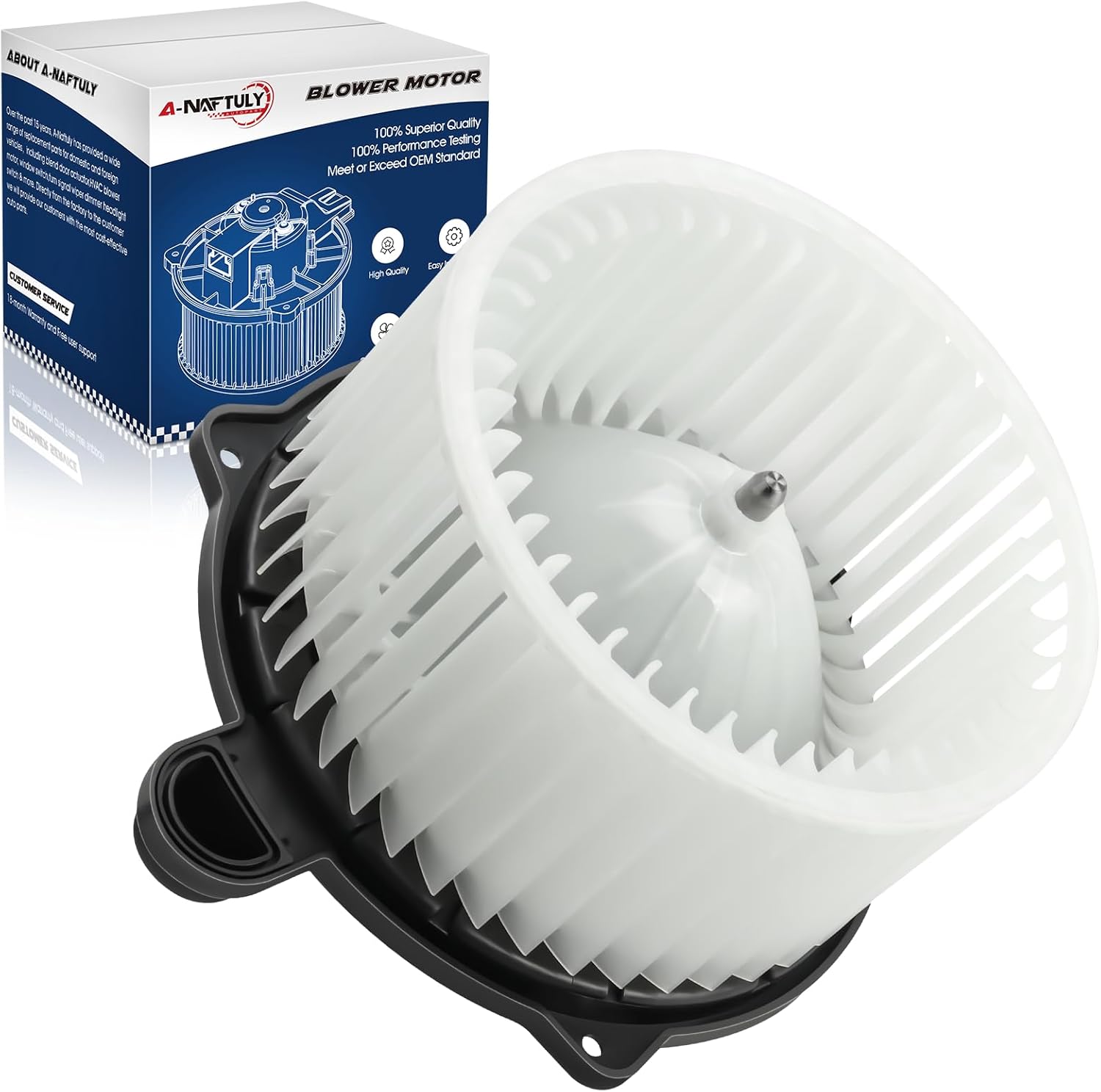 AC Blower Motor Fan Replacement Fits for 2009-2013 Hyundai Genesis, 2007-2009 Santa Fe, 2007-2010 Elantra, 2007-2012 Veracruz, 2011-2013 Equus- HVAC Heater Blower Motor Front, 700222