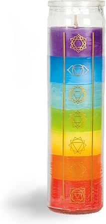 Simply Soson 7 Chakra Prayer Candle 2x8, Glass Jar, 1 Pack
