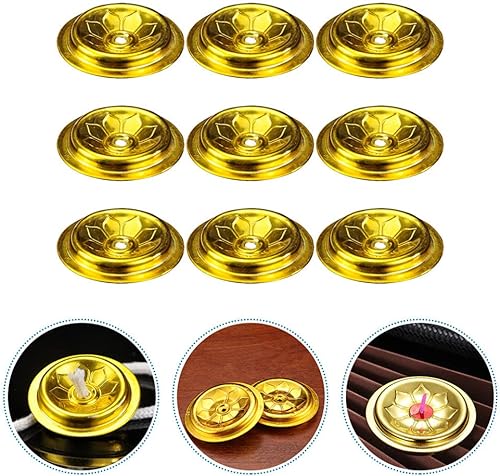 Miniatura 7 de DOITOOL Floating Wick Holders for Oil Lamps: 9PCS Aluminum Round Floating Wick Holder Oil Lamp Disc Holder Candle Float Stand Rack for Home Temple
