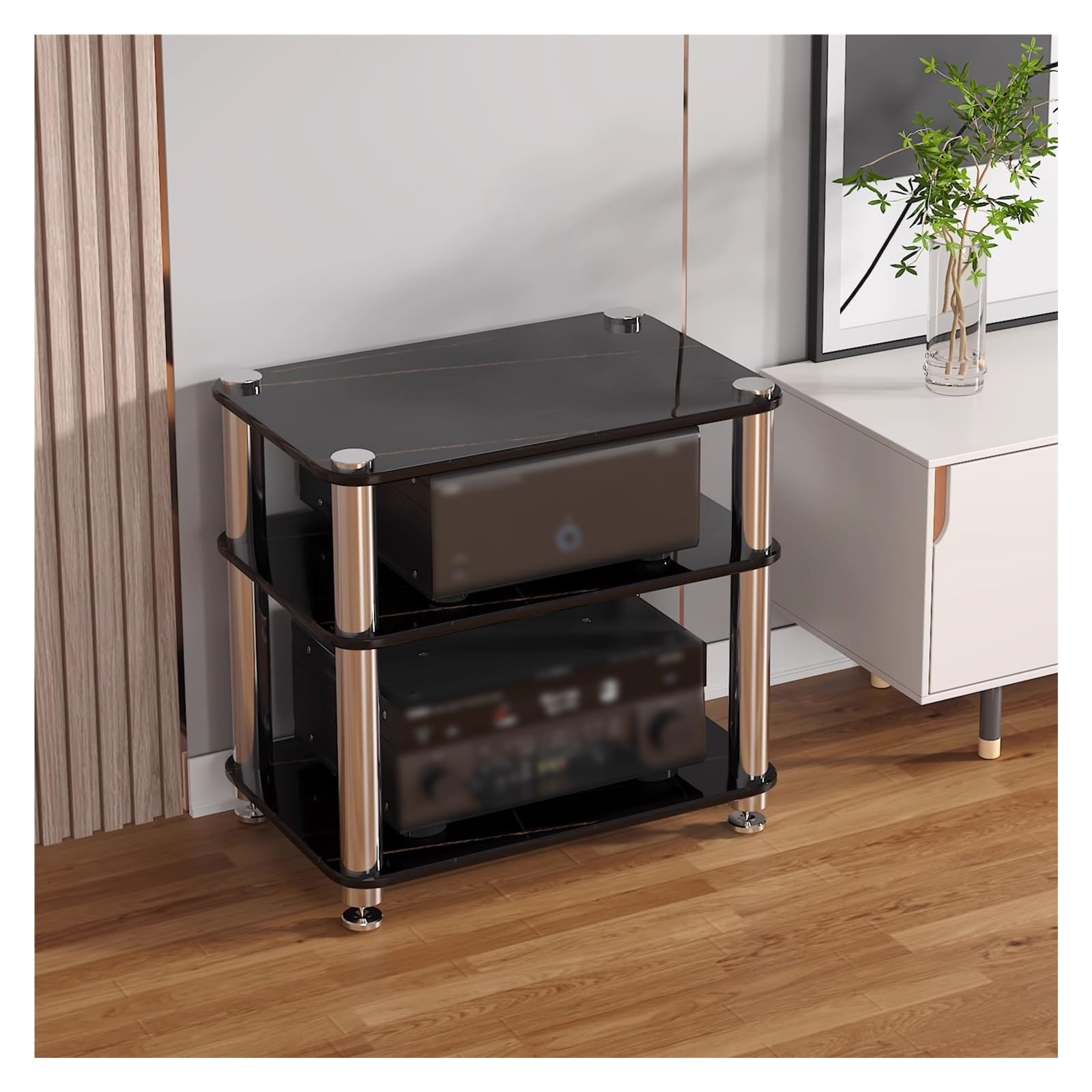 Amplificateur de haut-parleur et meuble stéréo petit format