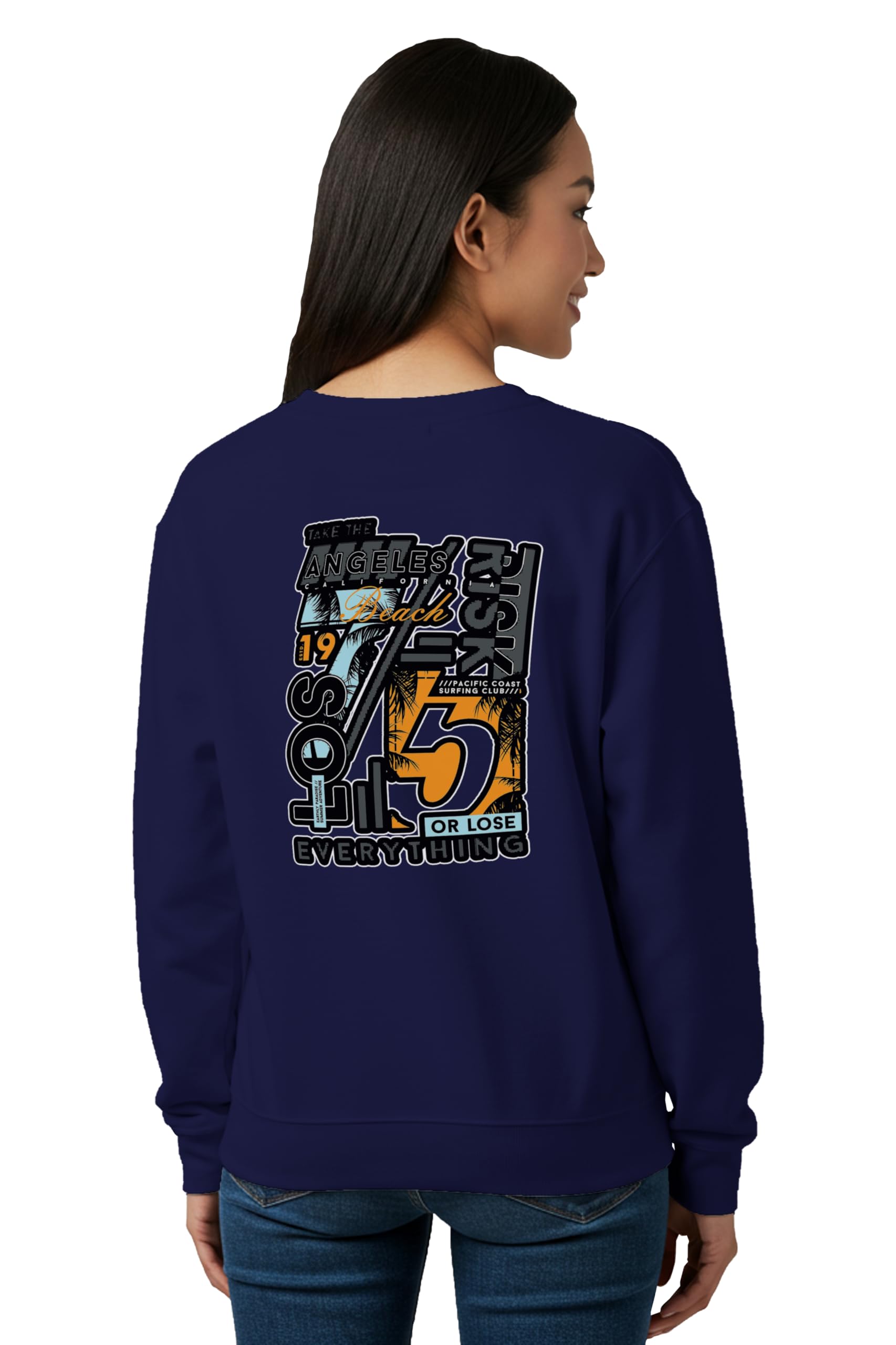 buy that trendz Winter Sweatshirt for Women Risk 75 Graphic Printed Round Neck Regular Fit Cotton Blend Gen Z Casual Sweatshirt-picture-35