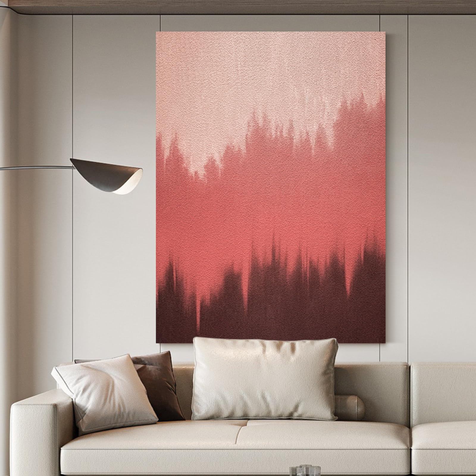 Peinture à l'huile grand format pour décoration murale de salon chic