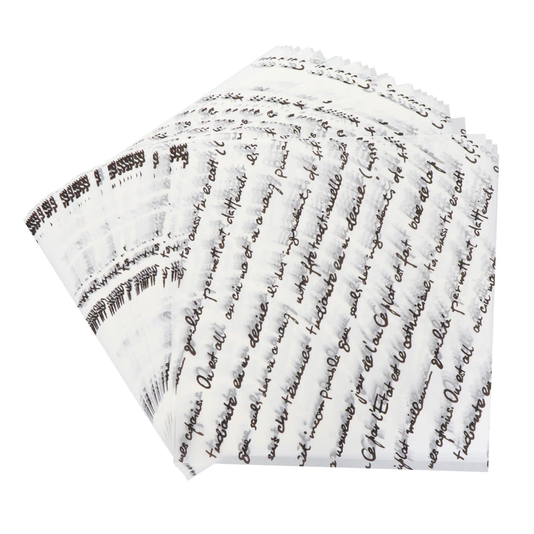 PRETYZOOM Retro Printing Dinner Paper Waterproof Wrapping Paper 25x25cm Large Size