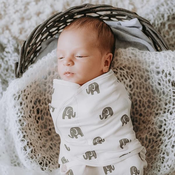 GLLQUEN BABY Baby Swaddle Wraps for 0-3 Months Newborn,Oeko-tex100,100% Breathable Organic Cotton Fabric Swadding Blankets,3 Pack(New Grey) - 2