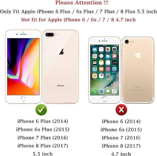 Miniatura 2 de Funda para iPhone 8 PlusiPhone 7 PlusiPhone 6 Plus con cubierta para lente de cámara, protector de pantalla HD, protección contra caídas de grado