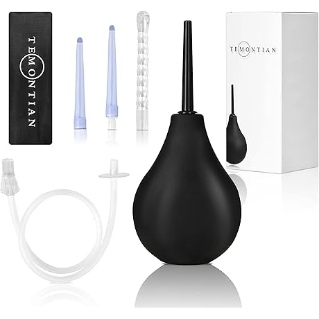 Enema Bulb Kit for Beginners - Clean and Refreshing Anal Douche for Men and Women