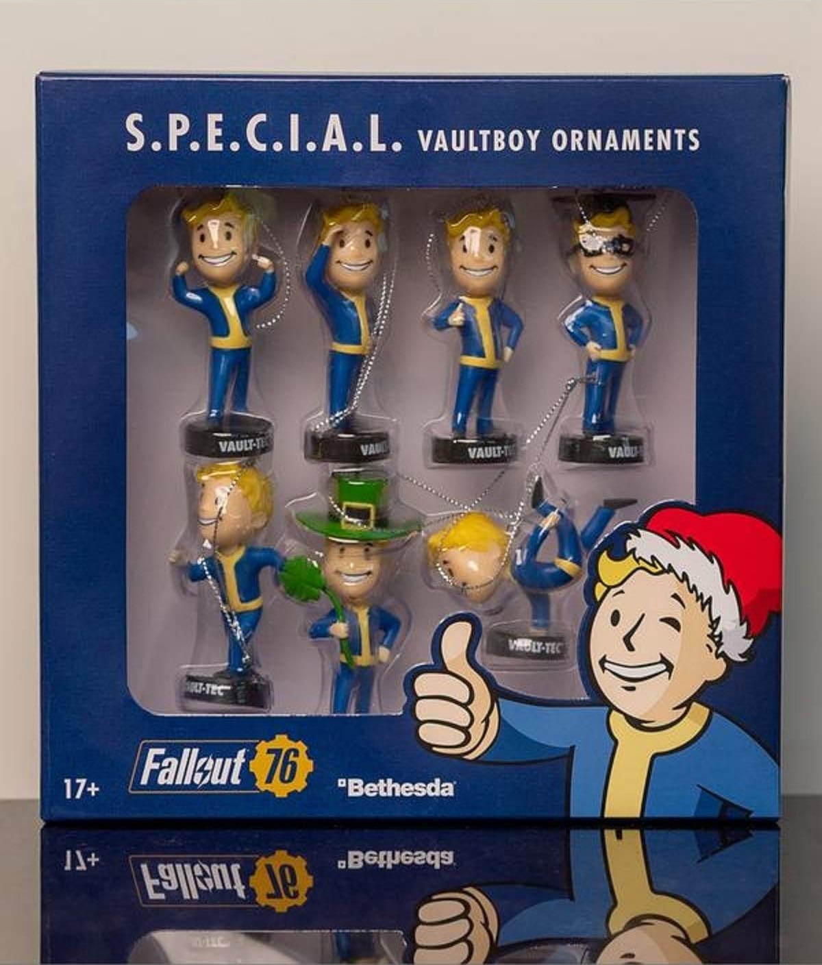 Fallout 76 S.P.E.C.I.A.L. Vault Boy Christmas Holiday Ornaments