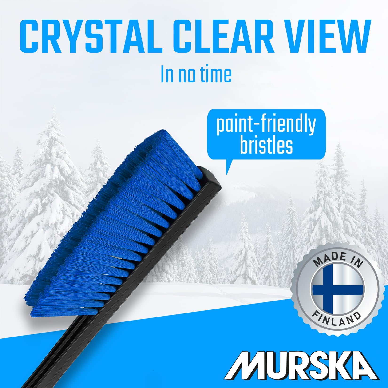 L&P A059-2 Spazzola da Neve Lunga Invernale per Auto 2 Pezzi Nero Blu