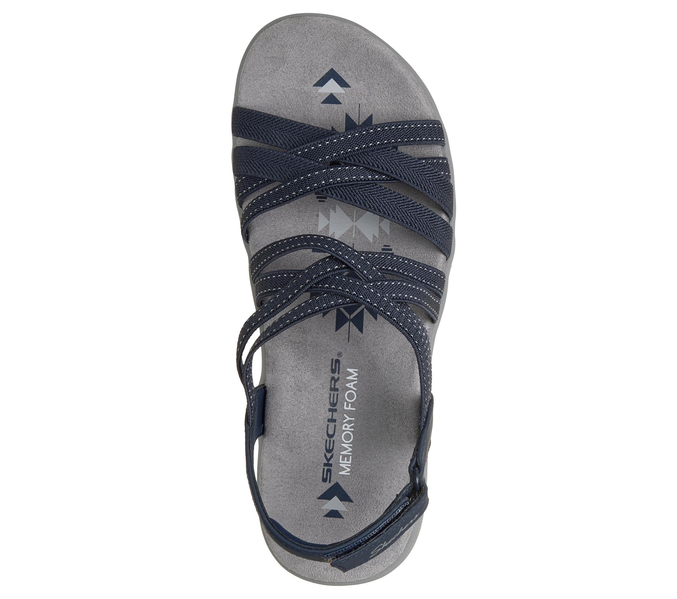 Skechers Damen Reggae Slim Summer GetawayFlache Sandale