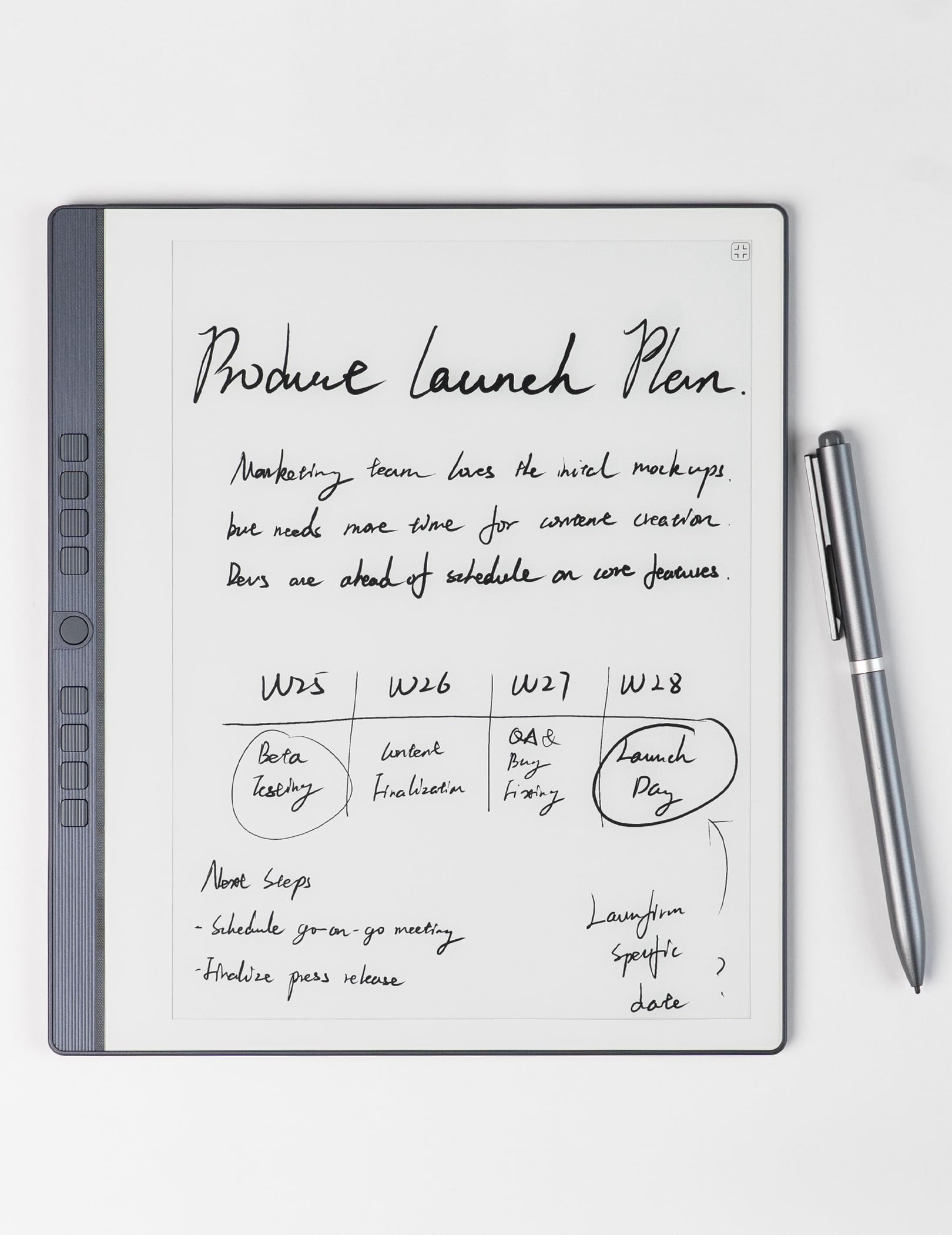 Penstar eNote 2 E-Ink Digital Notebook with Pen in Gray
