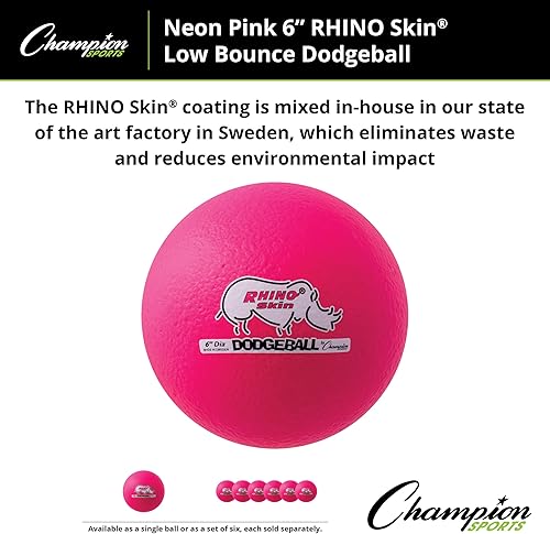 Miniatura 3 de Champion Sports® Rhino Skin® Juego de pelotas de eva de bajo rebote y unidades individuales para patio de juegos, educación física, patio trasero