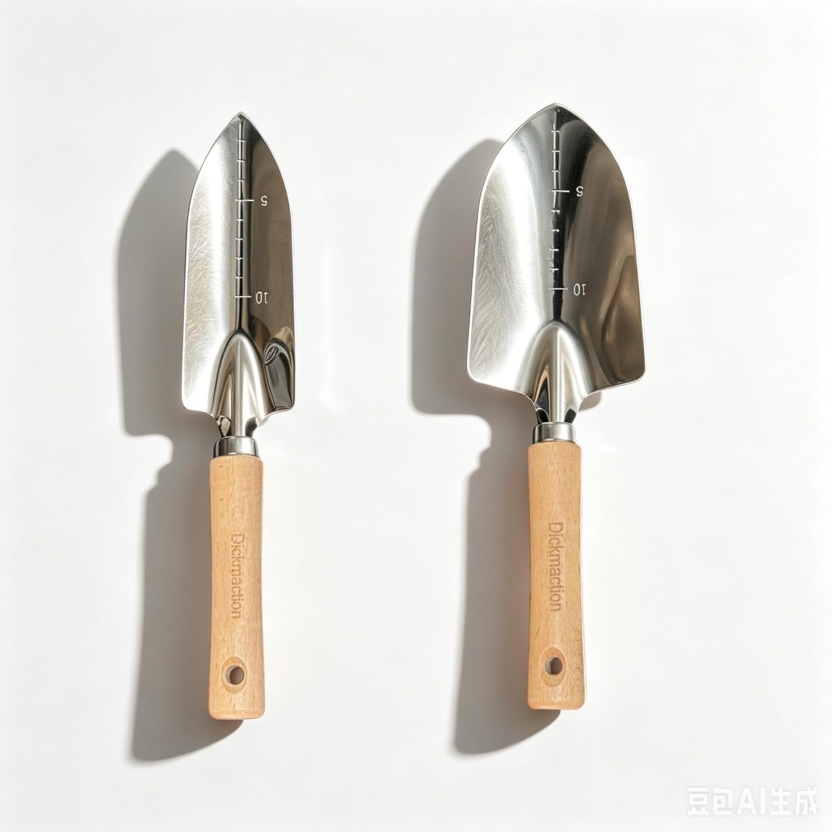 2 Pack Garden Trowel Set Stainless Steel Hand Shovel with Measurement Marks for Digging Planting and Transplanting Garden Work