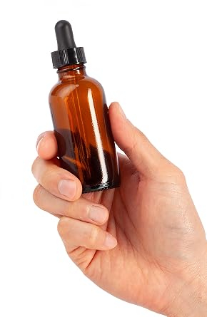 Black Straight Tip Glass Dropper Closure Top for 2 oz / 60 ml (20-400 Neck Size) Boston Round Bottles - 12 Pack