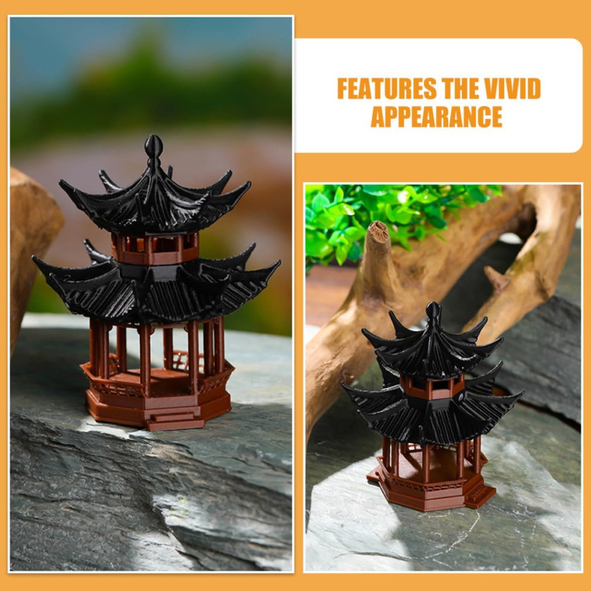 Simulation Pavilion Statue Fish Tank Decor Miniature Plastic Ornament image 5