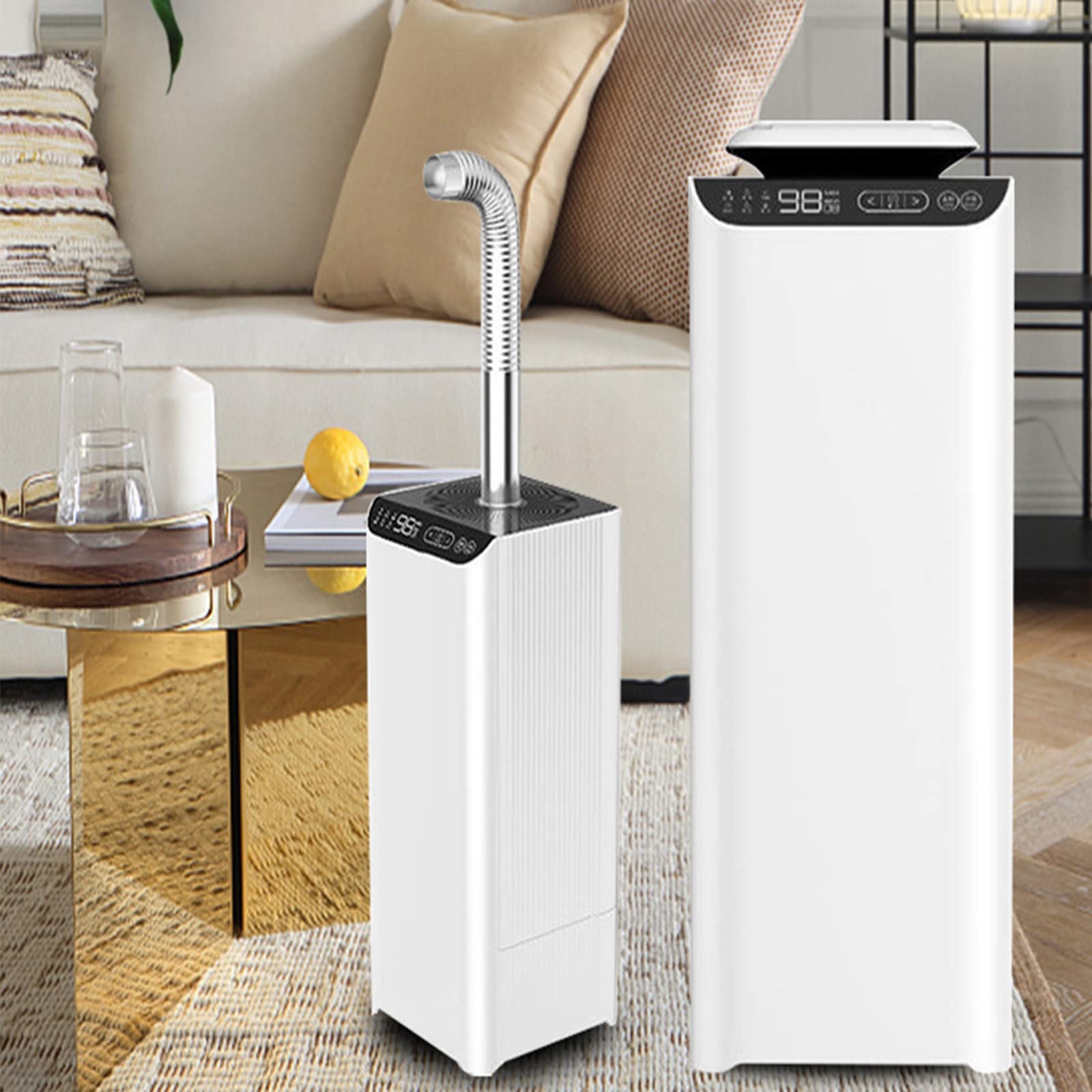 Humidificador, Humidificador de Vapor frío de 13 L, Humidificador de Escritorio, Modos de rociado, Apagado automático, Humidificador de Aire súper silencioso para Dormitorio, automóvil, O