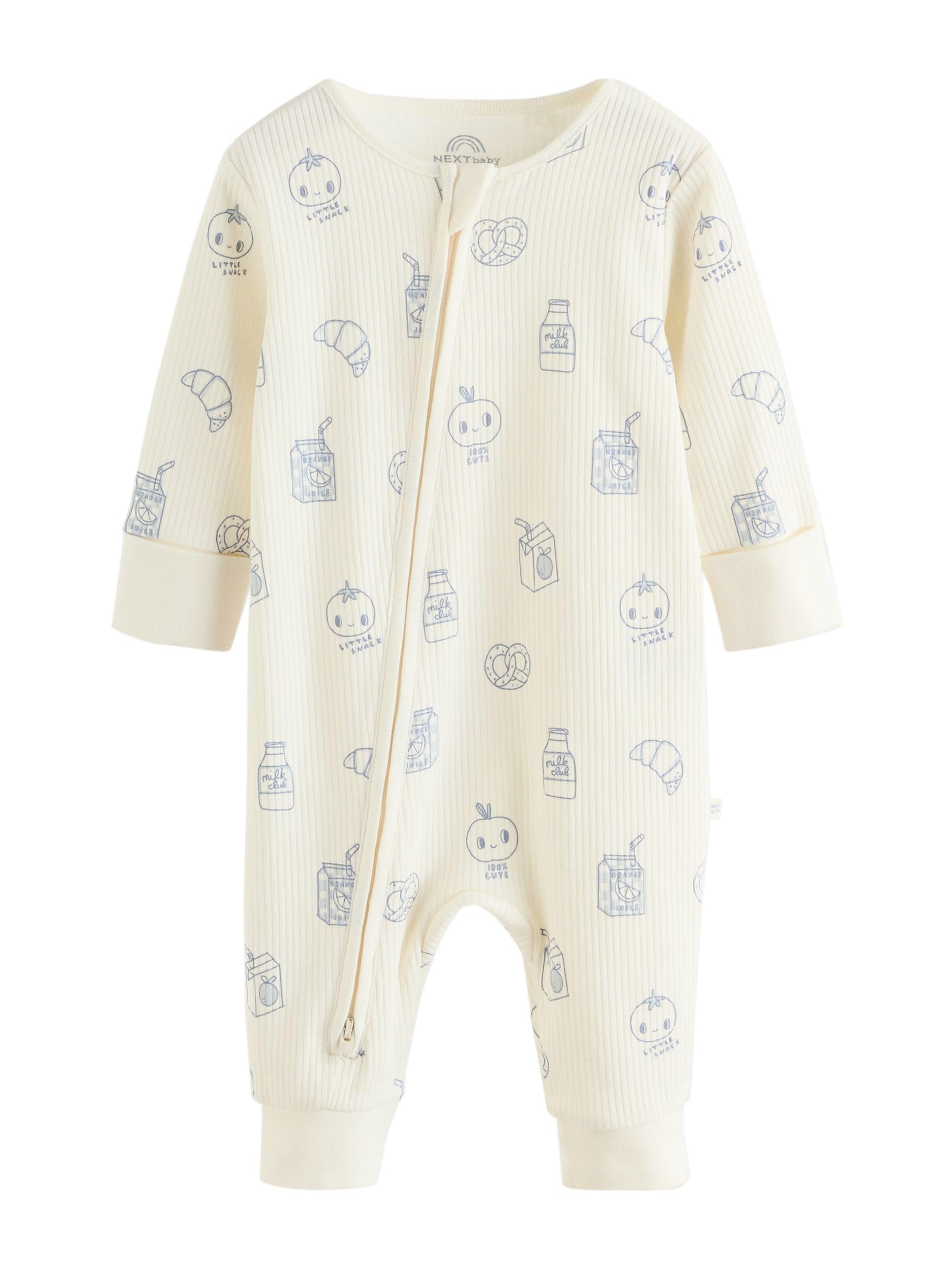 NEXT Bambini Confezione da 3 Tutine Bebè con Zip bidirezionale