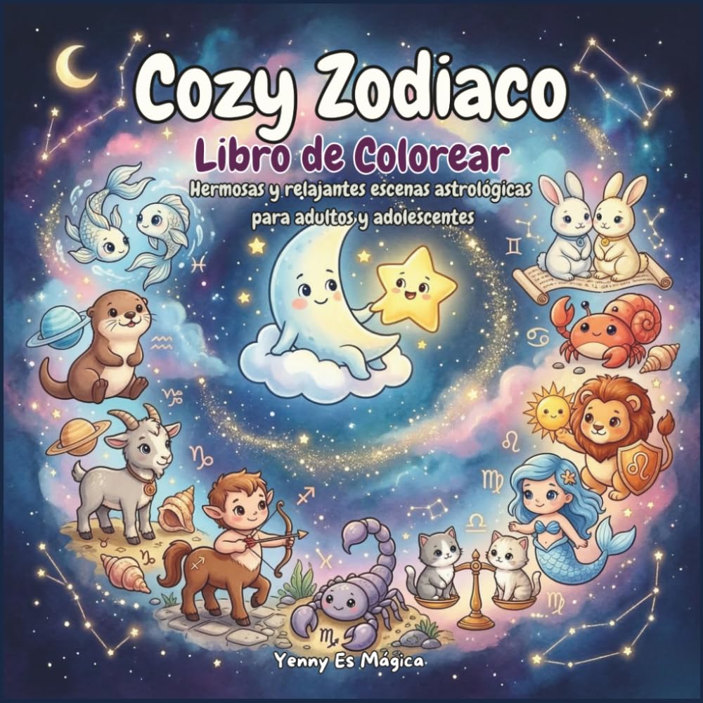 Cozy Zodiaco Libro de colorear: Hermosas y relajantes escenas astrológicas para adultos y adolescentes (Cozy Zodiaco – Colección Completa 13 libros ... del zodiaco para adultos y adolescentes)