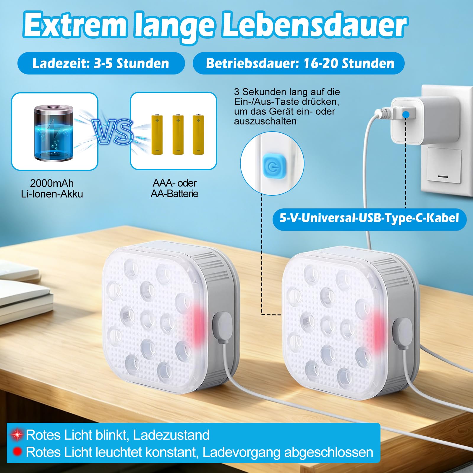 Poolbeleuchtung Unterwasser LED Licht mit Fernbedienung, RGB Farbwechsel Wiederaufladbare Pool Beleuchtung, IP68 Wasserdichte Pool Lampe für Schwimmbad Whirlpoolb Teich Party Garten, 2 Stück