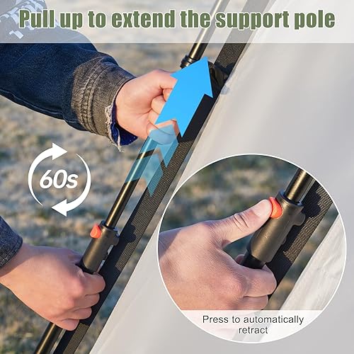 Miniatura 4 de YOLENY Instant Cabin Tent 48 Person, Family Large Camping Tent, 60s Easy Setup with Rainfly & Waterproof Portable with Carry Bag for Family