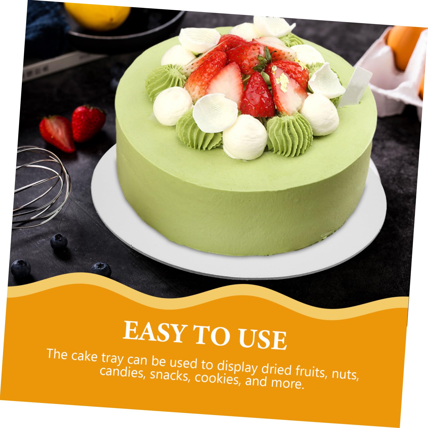 BELLIFFY 10 Pack Cake Display Plate Dessert Board Cupcake Paper Tray Sophisticated Party Cake Plate Great for Snacks Decorative Use