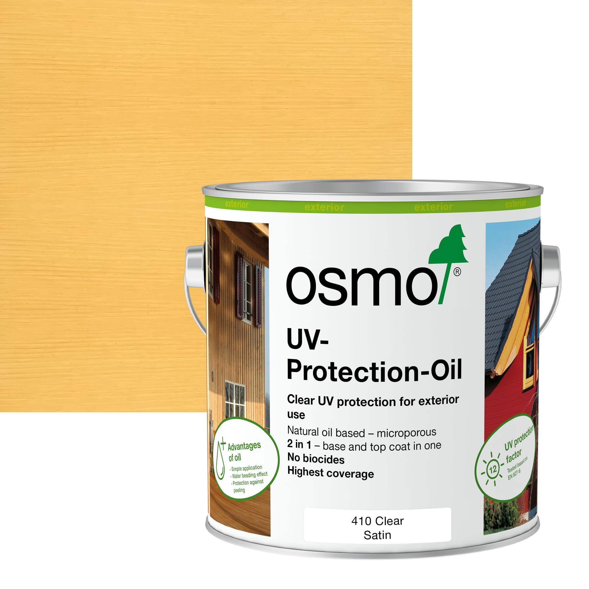 Osmo Unisex Grey Uv Protection Oil Clear Satin-2.5L