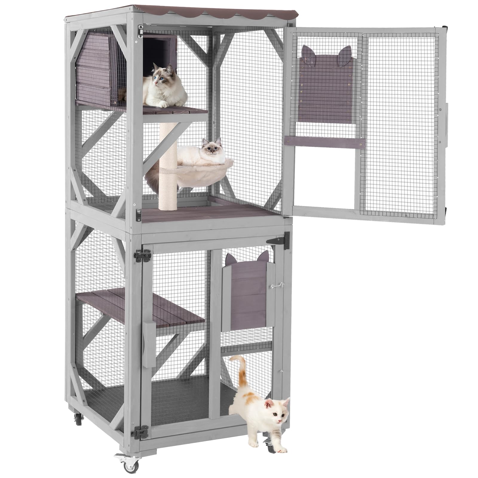 Suumerpety Catio Outdoor Cat Enclosure 4 Tiers