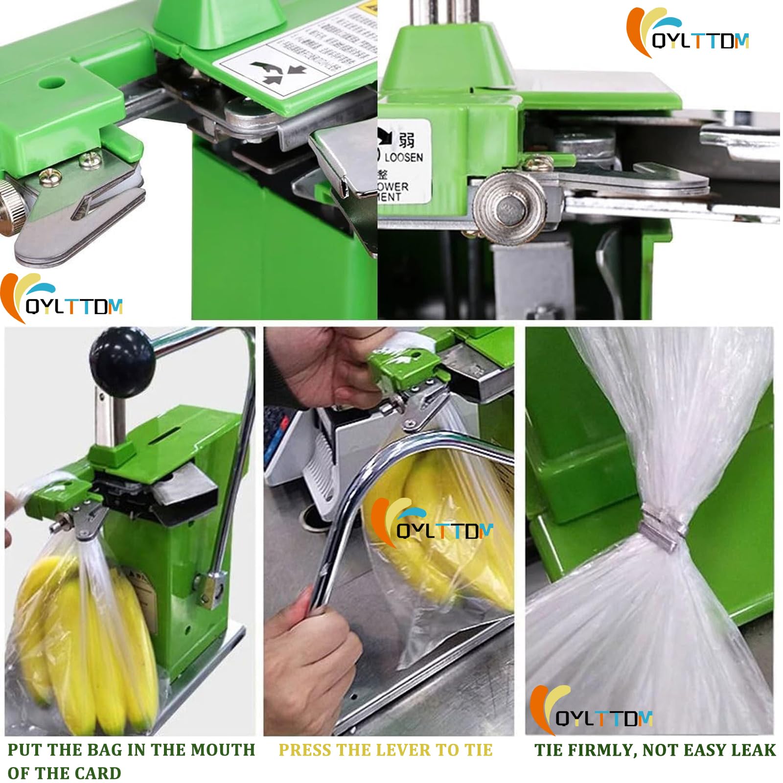Macchina di ritaglio manuale con graffette a forma di U 2000 pezzi, sigillante efficiente per sacchetti di plastica per supermercati e trasformazione alimentare