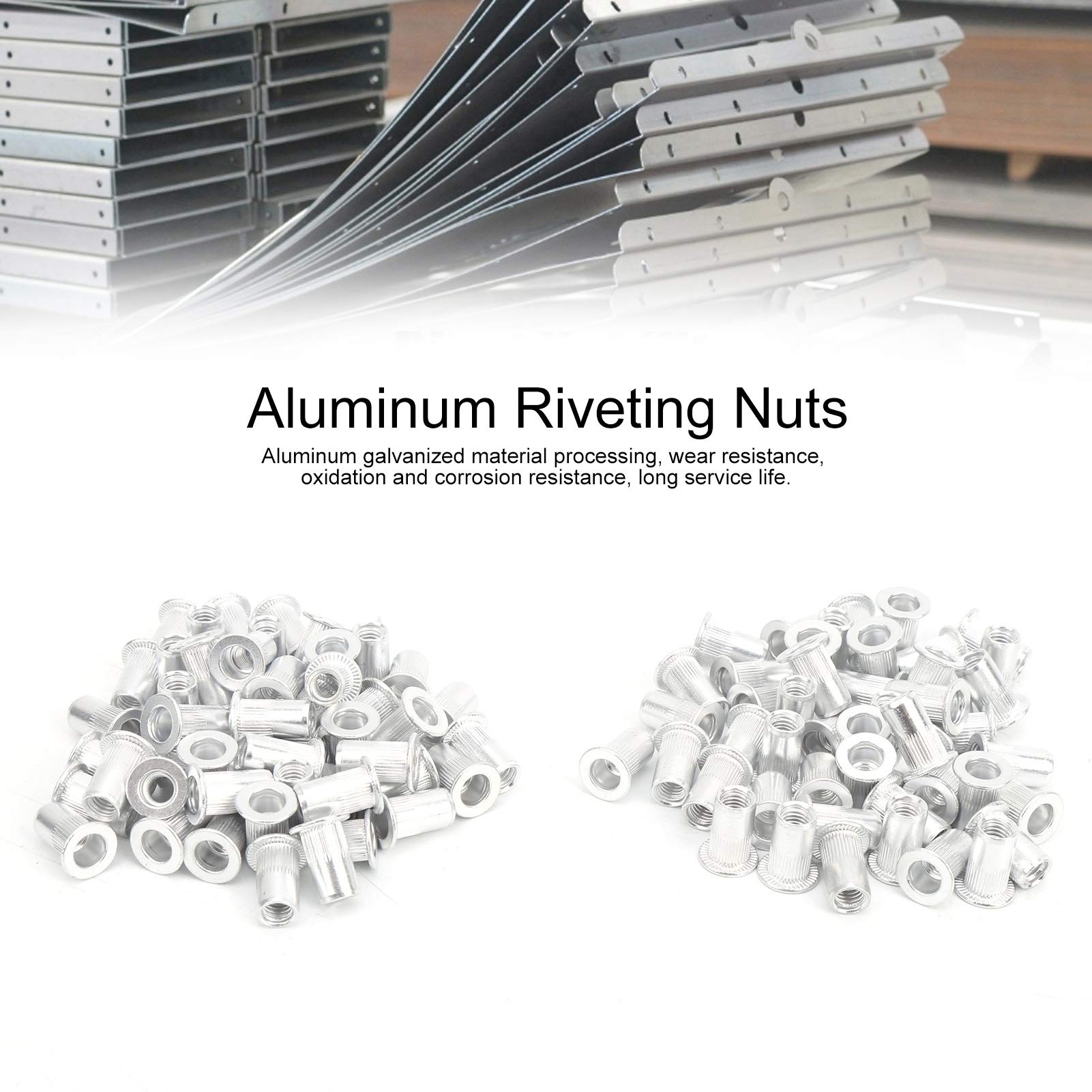 Dado Rivetto Dadi Per Rivetti A Strappo - 100 Pezzi M3, Testa Piatta, In Alluminio Zincato Rivettatrice Manuale - Foto 9