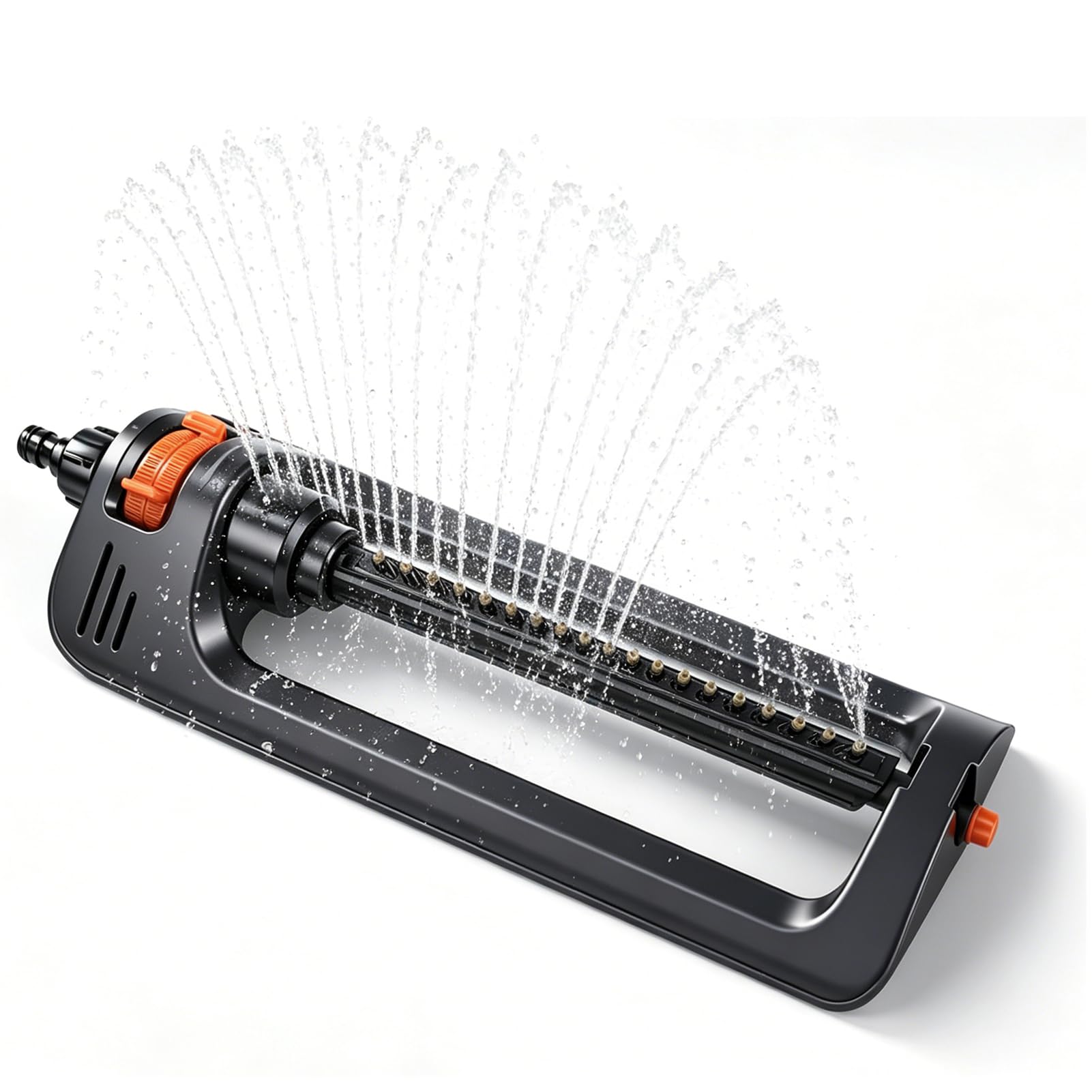 Arroseur Oscillant Automatique, Arroseur Cylindrique Droit à 19 Trous, Arroseur de Jardin Automatique, Dispositif D'arrosage de Pelouse, Adapté à L'irrigation de la Cour