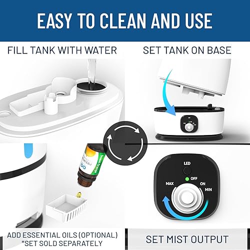 Miniatura 6 de Everlasting Comfort Humidificadores  6L y 4L Ultrasónico Bliss  Eleva tu espacio con humedad continua, funcionamiento silencioso, aromaterapia y un